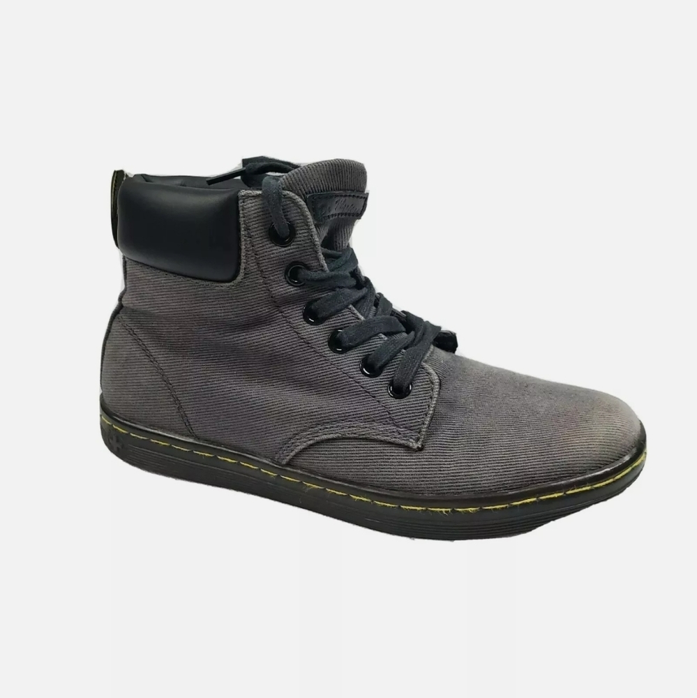 Dr. Martens Maelly Boys Size 6 Gray Leather Boots